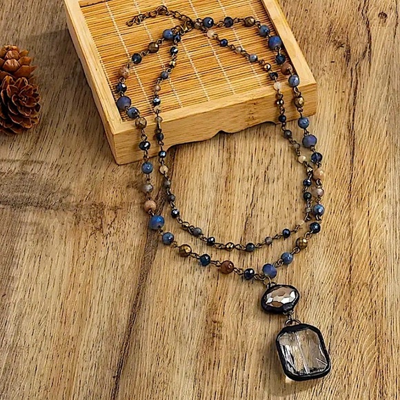 Bohemian Multilayer Beaded Necklace Tribal Necklace Boho - Picture 4 of 5